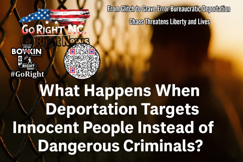 What Happens When Deportation Targets Innocent People Instead of Dangerous Criminals? From Glitch to Grave Error Bureaucratic Deportation Chaos Threatens Liberty and Lives Our Constitutional Republic promises due process, but now even legal asylum seekers and allies of our military are getting sudden deportation orders with no warning, no hearing, and just 7 days to leave or face punishment. Bureaucracy is being used as a weapon, and it’s targeting the wrong people. Who’s next? #DeportationCrisis, #ImmigrationReform, #DueProcessMatters, #SaveOurAllies, #GoRightNews, #PeterBoykin, #ConstitutionalRepublic, #WakeUpAmerica, #RefugeeRights, #StopTheChaos, #AfghanAllies, #LibertyFirst, #HoldTheLine, #WrongfulDeportation, #DefendFreedom, #GoRight #GoRight