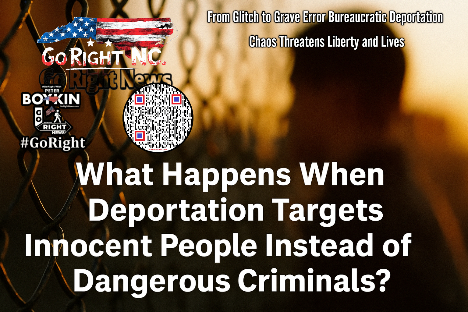What Happens When Deportation Targets Innocent People Instead of Dangerous Criminals?From Glitch to Grave Error Bureaucratic Deportation Chaos Threatens Liberty and Lives Our Constitutional Republic promises due process, but now even legal asylum seekers and allies of our military are getting sudden deportation orders with no warning, no hearing, and just 7 days to leave or face punishment. Bureaucracy is being used as a weapon, and it’s targeting the wrong people. Who’s next? #DeportationCrisis, #ImmigrationReform, #DueProcessMatters, #SaveOurAllies, #GoRightNews, #PeterBoykin, #ConstitutionalRepublic, #WakeUpAmerica, #RefugeeRights, #StopTheChaos, #AfghanAllies, #LibertyFirst, #HoldTheLine, #WrongfulDeportation, #DefendFreedom, #GoRight #GoRight