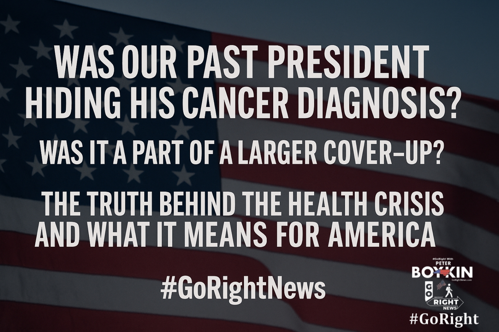 The Truth We Deserve: A Call for Integrity, Transparency, and Accountability In this article, we explore the latest developments surrounding Joe Biden’s health, his failed re-election bid, and the implications of transparency in leadership. As we reflect on these issues, we take a step back and consider the mission of GoRight News, highlighting the importance of integrity, empathy, and holding all sides accountable for the future of our Constitutional Republic. The sudden revelation of Joe Biden’s prostate cancer diagnosis raises questions about transparency, accountability, and the political motivations behind withholding such critical information. As we reflect on his failed re-election bid and compare his approach to Scott Adams, creator of Dilbert, we explore the deeper implications of transparency and integrity in leadership. #BidenCancerDiagnosis, #ScottAdams, #GoRight, #PoliticalTransparency, #MoralHighGround, #RepublicanIntegrity, #JoeBiden, #DonaldTrump, #HumanDignity, #TransparencyInLeadership